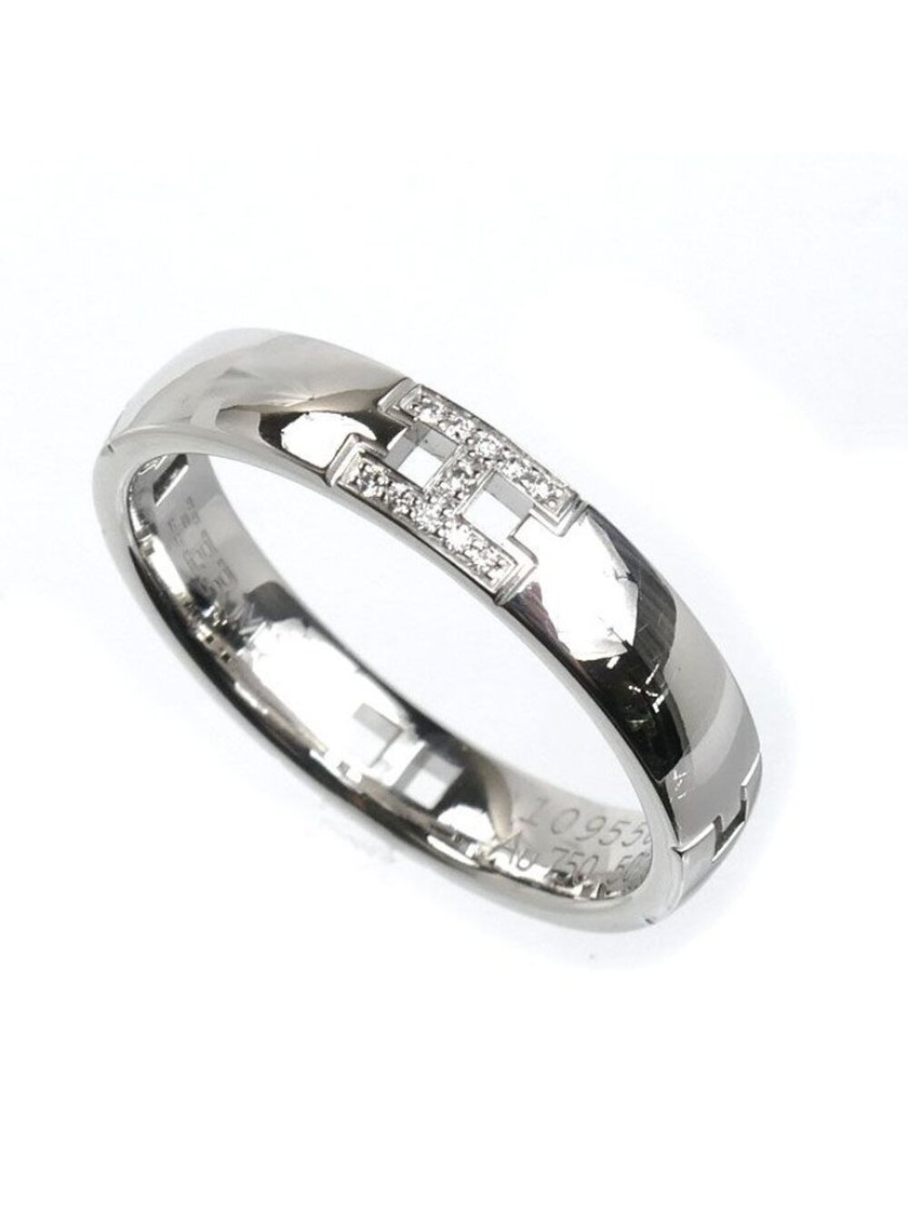 Hermes 18K White Gold Ever Herakles Ring Diamond